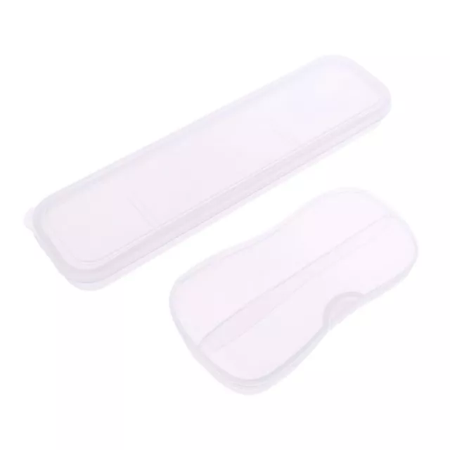 Portable Transparent Plastic Tableware for Case Spoon Fork Storage Box Cutlery O