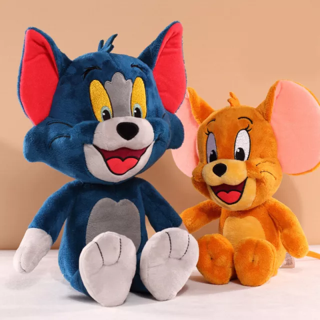 Tom and Jerry Plush Doll Set Cartoon Movie Stuffed Animal Plushie Kids Toy Gift 3