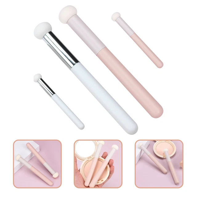 4 piezas Base esponja polvo puff maquillaje cepillo corrector cepillo