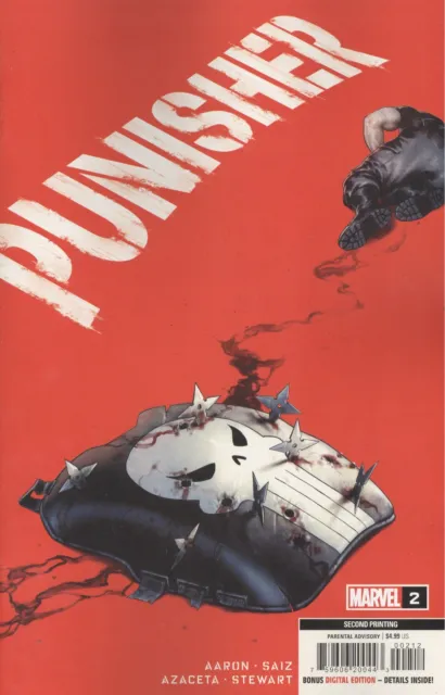 Punisher #2 2Nd Printing Saiz Variant Vf/Nm Marvel Hohc 2022