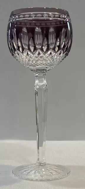 Waterford Crystal Gorgeous Clarendon Amethyst Purple Hock Wine Goblet Retired