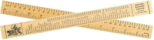BRITISH HISTORY TIMELINE Wooden 30cm Ruler Including King Charles III £ ...
