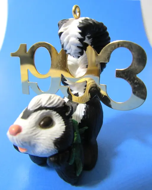 Hallmark Ornament 1993 FABULOUS DECADE Skunk