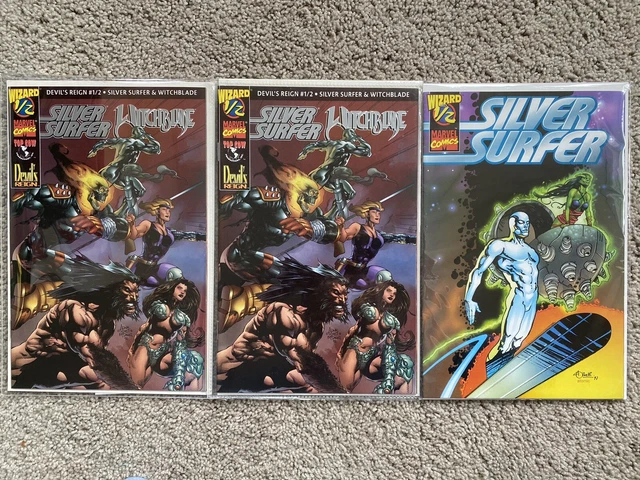 Wizard Silver Surfer And Silver Surfer/Witchblade #1/2 2X Three Books See Pics