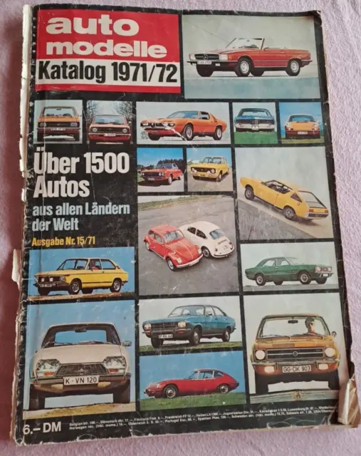 auto modelle Katalog 1971/72