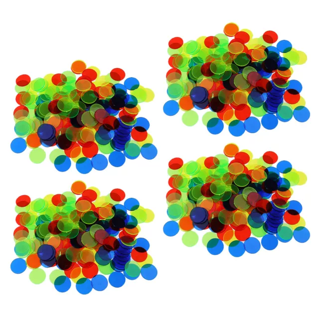 CHIFOOM 320 Pcs Compacteurs de Couleur Transparents Jetons couleur loto  Bingo chips Coloré Plastique Avec Boîte De Rangement Pour etudiant  Marqueurs Objets à Compter chiffre : : Livres