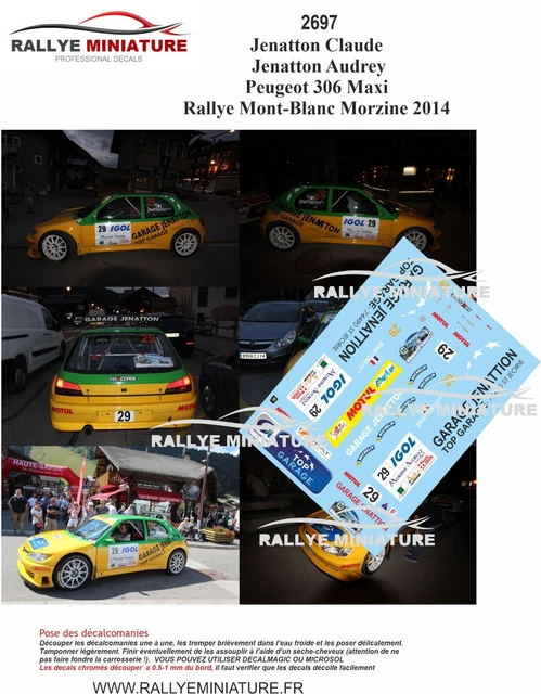 Décalcomanies 1/18 Pour Peugeot 306 Maxi Chaussalet - Tour De La Réunion 1997 - Rallye Miniature