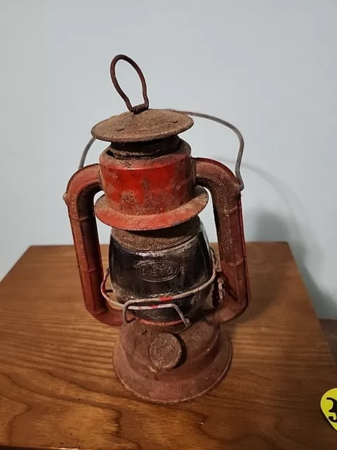 Vintage Dietz No. 50 Oil Lantern Red with Original globe￼- Made in Hong Kong