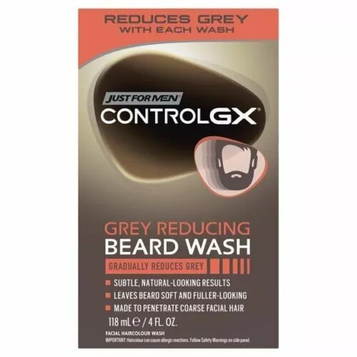 Just For Men Control GX Grey Reducing Beard Wash Shampoo, 4 Fl Oz (Pack of 1)