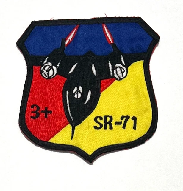 USAF UNITED STATE Air Force Sr71 3+ Shield Patch Blackbird 7.00