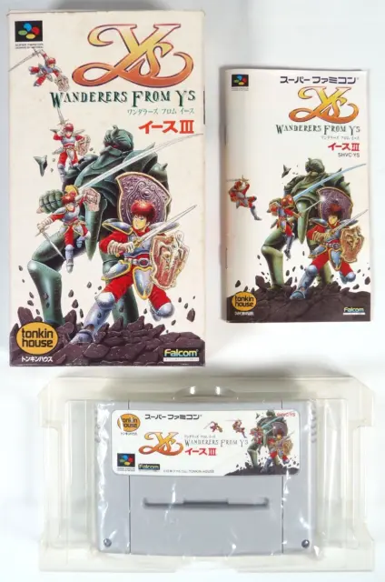 YS III 3 Wonderers From Ys Nintendo Super Famicom SFC SNES Jap Japan