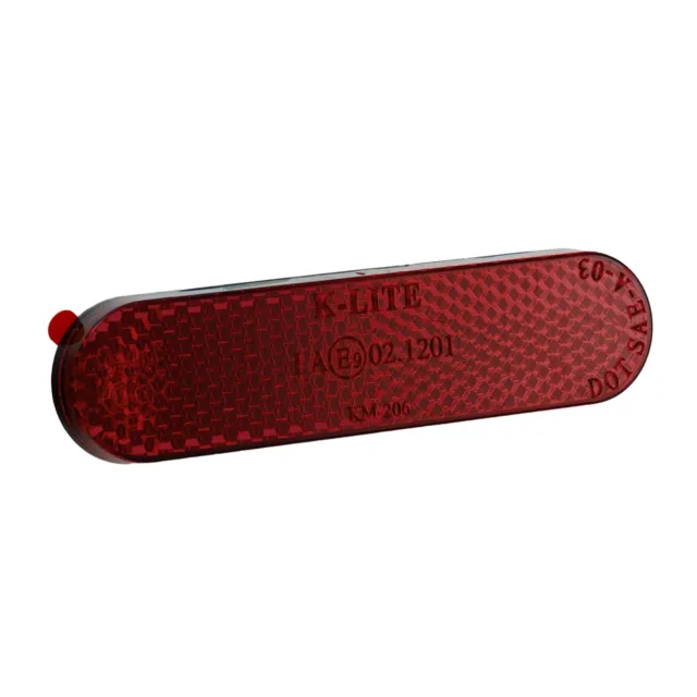 Reflector Rear Classic Red 24 MM X 96 MM Adhesive Rounded Reflective