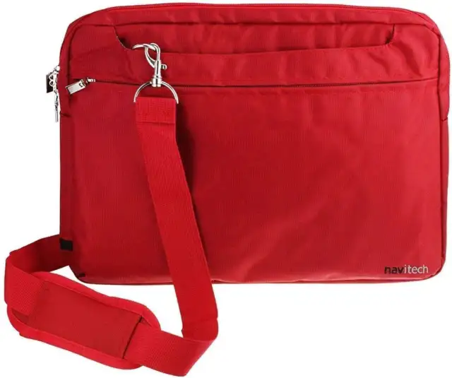Navitech Red Bag For WONNIE 10.1'' Dual Screen DVD Player