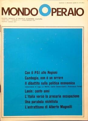 Mondo Operaio - Anno Xxii, N. 4-5/Aprile Maggio 1970  Aa.vv.  1969