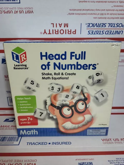 New Factory Sealed Learning Resources Head Full of Numbers Math Game Grade 2 +
