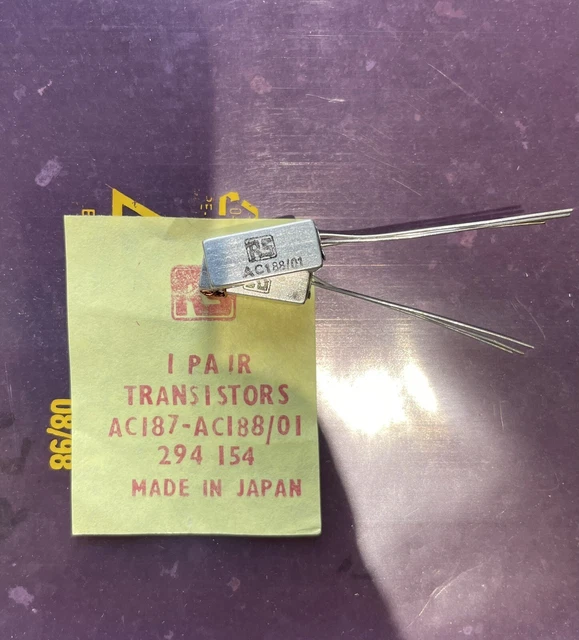 AC187 & AC188 Matched pair Vintage Germanium NPN transistors £9.95 PicClick UK