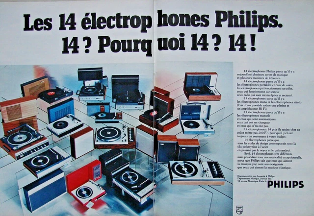 1970 Philips Mono & Stereo Press Advertisement Electrophone Models