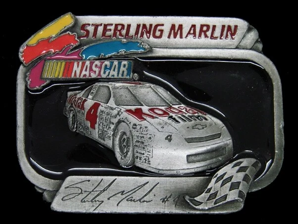 Uc13120 *Nos* Vintage 1995 **Sterling Marlin Nascar Racing** Belt Buckle