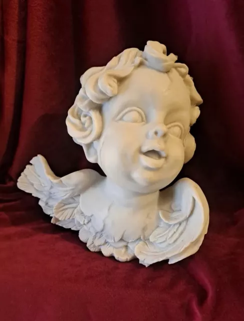 Cherub Angel Bust Decoline Handmade Hand Painted