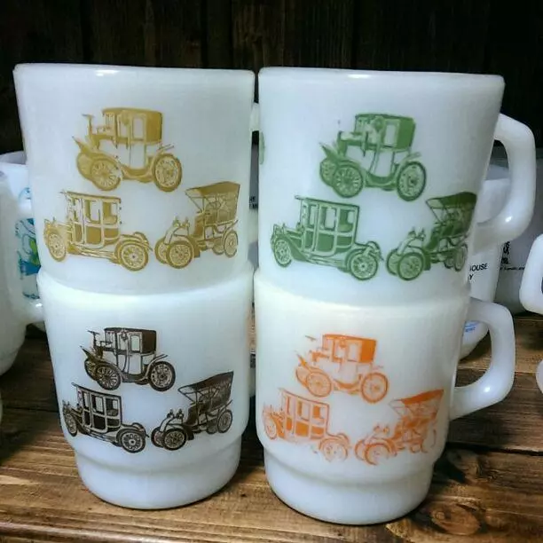 Fireking Classic Car Print Stacking Mug