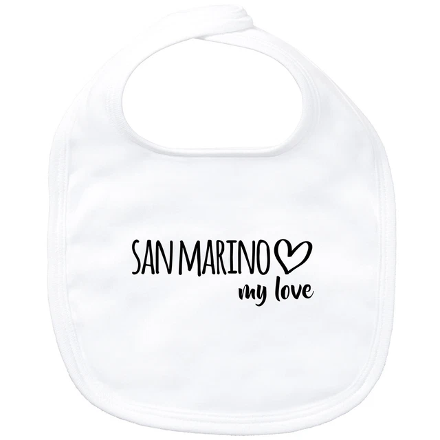 Bavaglino bambino San Marino my love idea regalo souvenir compleanno Natale H