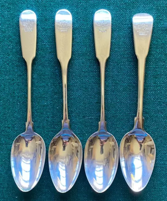 Antique Solid Silver Tea Spoons for Prince of Wales King George IV Newcastle