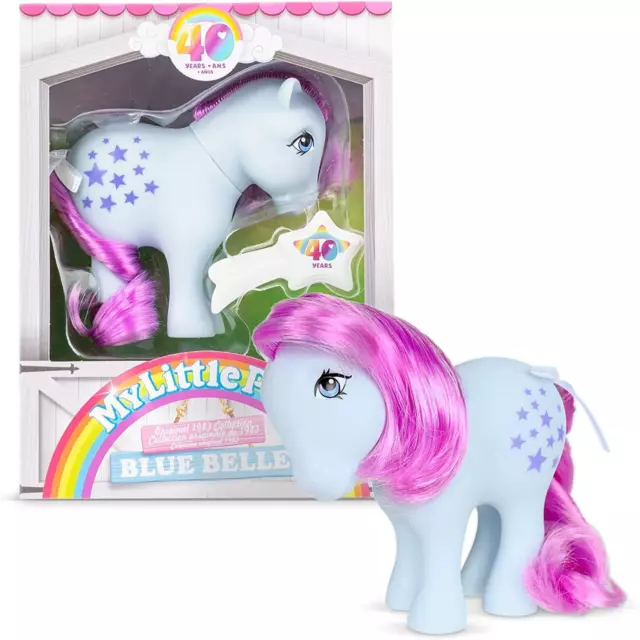 Nuevo My Little Pony 40th Azul Bella Clásico Pony Figura