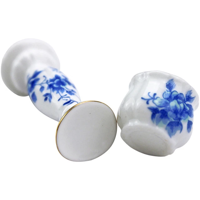 1 Satz von Keramik Mini Vase zarte Keramik Römische Säulenblüten -Mini -
