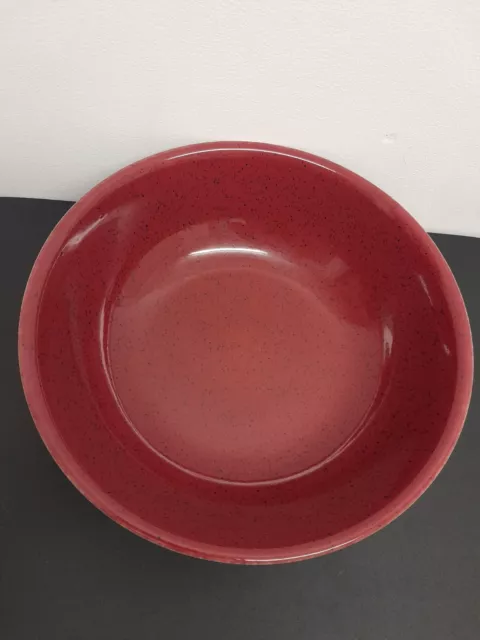 Denby Harlequin 11.75 inch Large Serving Bowl - Red & Blue - Excellent 3