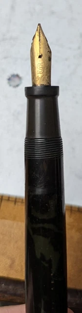 Carter's 5117 blue vintage fountain pen oversized 14k gold nib 3