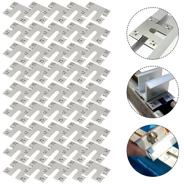 50 x montaggio pannello solare fotovoltaico clip di messa a terra/lavatrice distanziatore pavimento