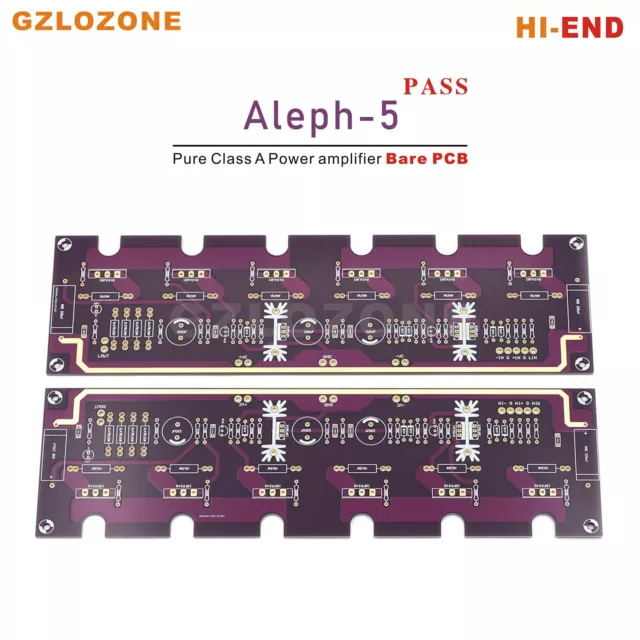 2CH HI-END Purple Gold PASS Aleph-5 FET A5 Pure Class A Power Amplifier Bare PCB