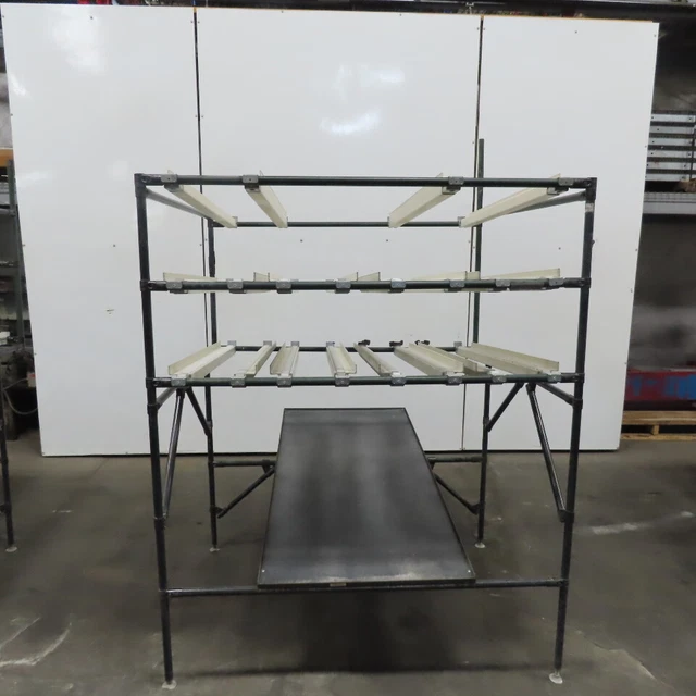Logiform Modular Rolling Gravity Flow Skate Roller Rack Shelving Unit 50x56x69"