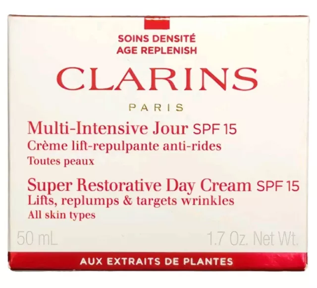 Clarins Super Restorative crema giorno peso spf 15 per tutti i tipi di pelle 50 ml (nuovissima di zecca) 3