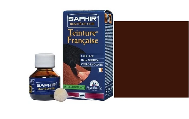 Teinture Francaise Marron Havane Moyen 35 Cuir Lisse Daim Nubuck Saphir Avel