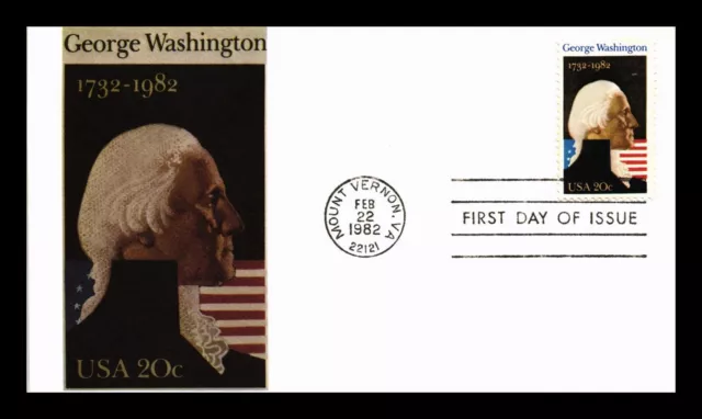 Dr Jim Stamps Us Cover George Washington 250Th Anniversary Fdc Andrews Cachet