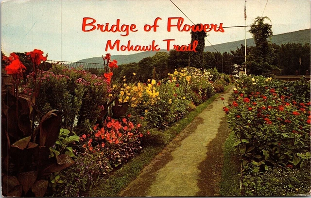Bridge Of Flowers Mohawk Trail Shelburne Falls Massachusetts Chrome Posctard