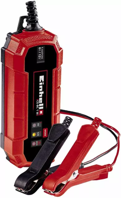 Einhell Cargador de batería de coche inteligente, selector de bateria 6 v y 12 v