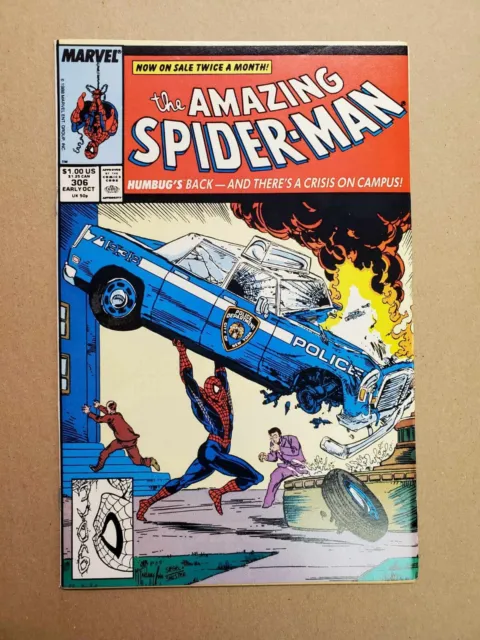 AMAZING SPIDER-MAN #306 McFarlane Superman Action Homage (Marvel Comics 1988) NM
