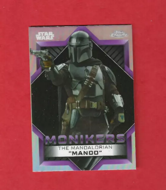 2023 Topps Star Wars Chrome Insert Monikers The Mandalorian Carte M-6