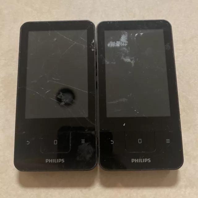 Lot Of (2) Philips GoGear Connect 8GB Digital Media MP3 Player Black Untested
