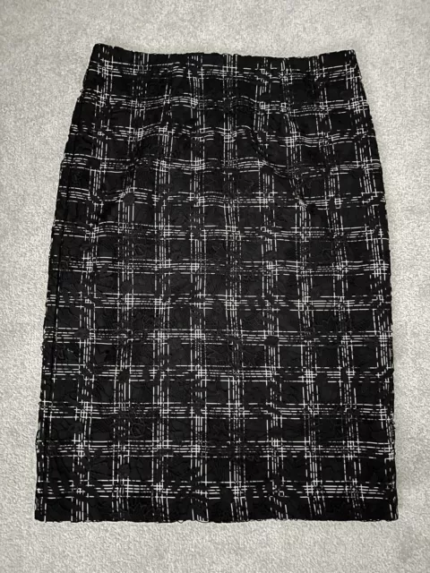 Mint velvet black clearance check skirt