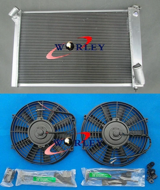 ALUMINUM RADIATOR +FANS For CHEVY CORVETTE 350 5.7L V8 SMALL BLOCK 19691972 AT 285.00