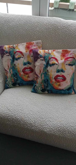 Housses De Coussin ASDCXZ 40x40 Cm Lot De 4 - Motif Fleurs Nordique Bleu/Gris - Polyester Lavable - Pour Canapé