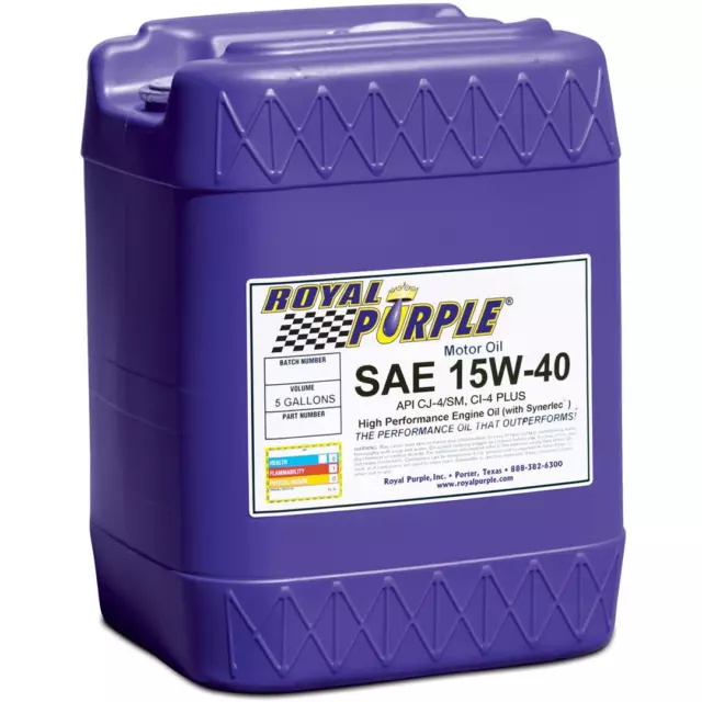 Royal Purple 05154 Api Licensed Sae 15W 40 High Performance Synthetic Motor