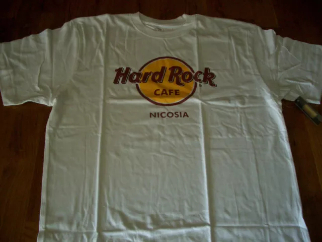 HRC Hard Rock Cafe Nicosia Cyprus Classic White Tee New NWT Size L