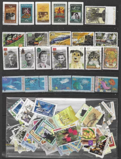 1991 To 1996 100 Australian Stamps All Different  Used