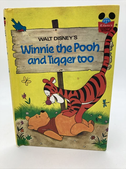 Disney's Wonderful World of Reading Book Winnie the Pooh and Tigger too 1975 VTG