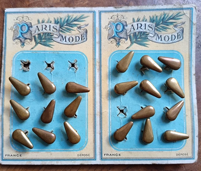 Belle paire de boutons anciens 1900 - Diam 25 mm