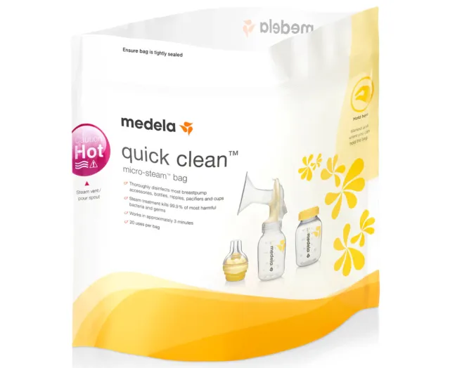 Medela Quick Clean Microwave Bags 5-Pack-FREE DELIVERY